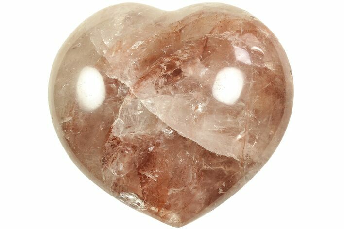Polished Hematite (Harlequin) Quartz Heart - Madagascar #210505